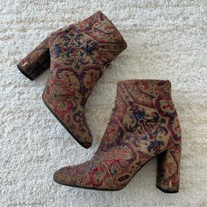 Saint Laurent Tapestry Ankle Boots